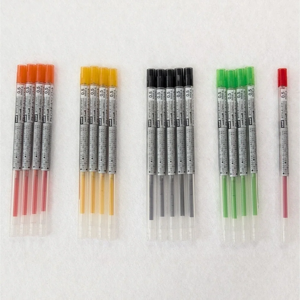Uni Style Fit 0.5 mm Ballpoint Pen Ink Refill Variety (Lot of 18) UMR-109-05